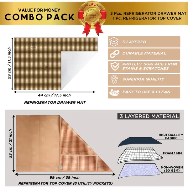 Appliance_Cover_Combo_Set_of_(1_Pc._Fridge_Top_Cover_+_3_Pcs._Fridge_Mat)