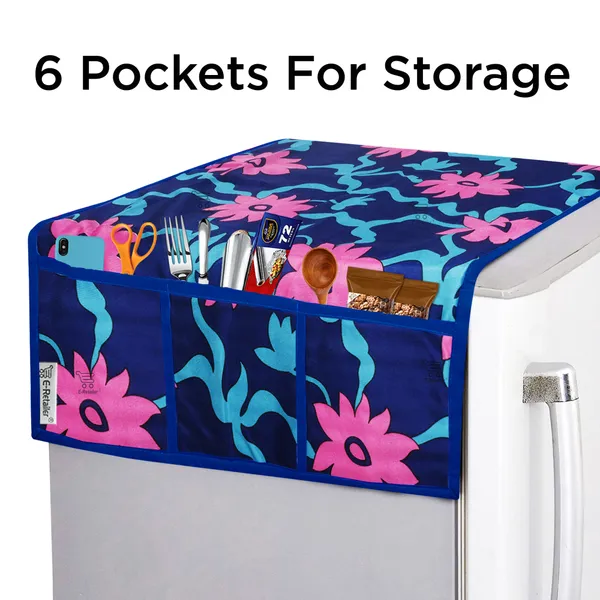 Appliance_Cover_Combo_Set_of_(1_Pc._Fridge_Top_Cover_+_6_Pcs._Fridge_Mat)
