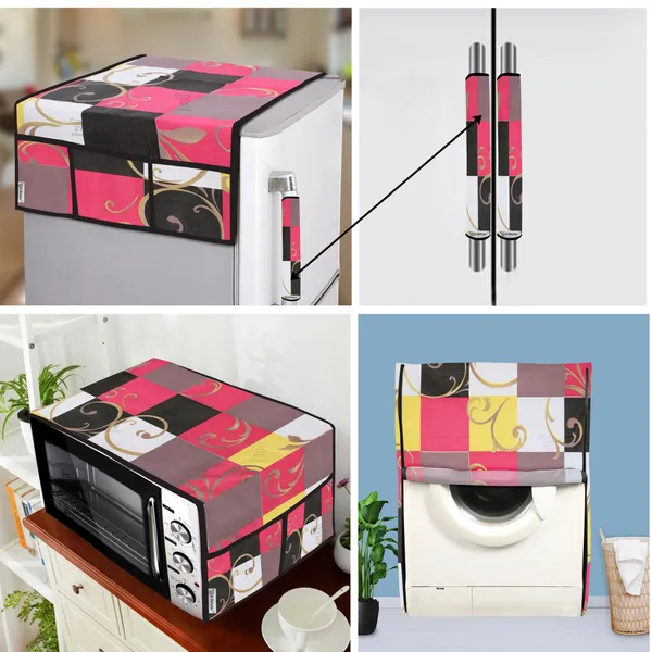 Appliances_Cover_Combo_Set_of_(1_Pc._Fridge_Top_Cover_+_2_Pcs._Fridge_Handle_Cover_+_1_Pc._Microwave_Oven_Top_Cover_+_1_Pc._Front_Load_Washing_Machine_Cover)