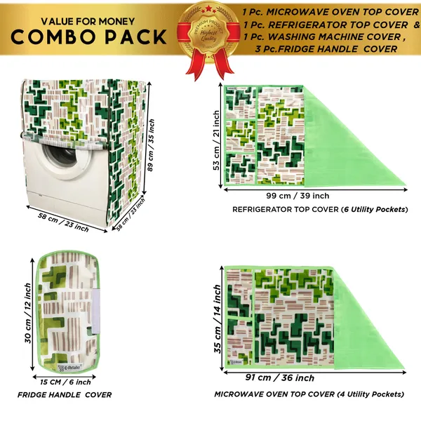 6_Pcs_Of_Cover_Appliance_Cover_Combo_Set_of_(1_Pc._Fridge_Top_Cover_+_6_Pcs._Fridge_Mat)