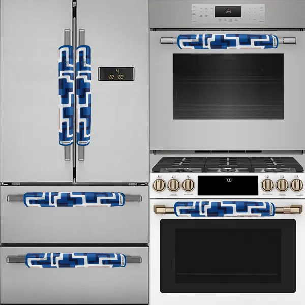 6_Pcs_Of_Cover_Appliance_Cover_Combo_Set_of_(1_Pc._Fridge_Top_Cover_+_2_Pcs._Fridge_Handle_Cover_+_6_Pcs._Fridge_Mat)