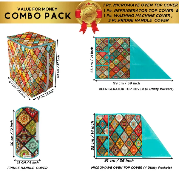 Appliances_Cover_Combo_Set_of_(1_Pc._Fridge_Top_Cover_+_3_Pcs._Fridge_Handle_Cover_+_1_Pc._Microwave_Oven_Top_Cover_+_1_Pc._Semi_Automatic_Washing_Machine_Cover)