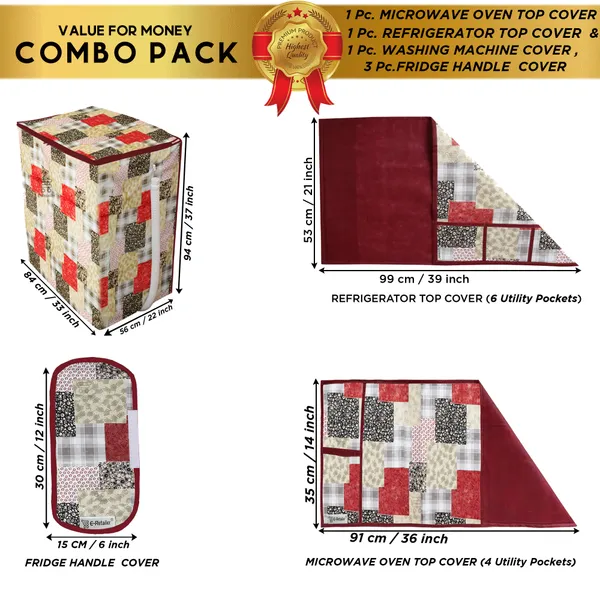 Appliances_Cover_Combo_Set_of_(1_Pc._Fridge_Top_Cover_+_3_Pcs._Fridge_Handle_Cover_+_1_Pc._Microwave_Oven_Top_Cover_+_1_Pc._Semi_Automatic_Washing_Machine_Cover)
