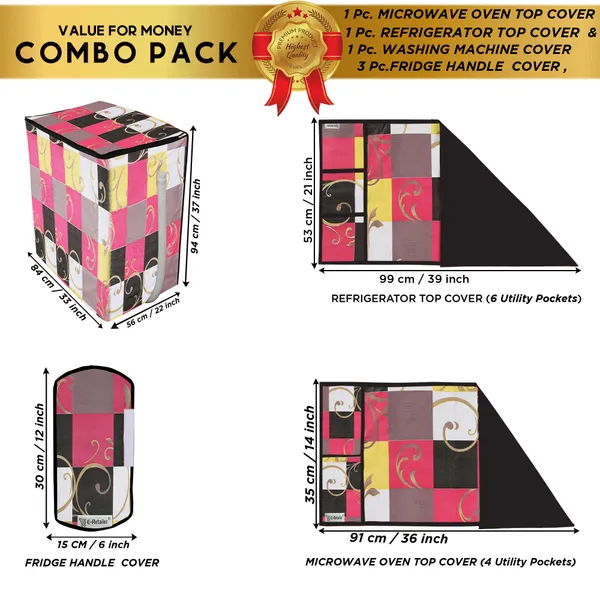 Appliances_Cover_Combo_Set_of_(1_Pc._Fridge_Top_Cover_+_3_Pcs._Fridge_Handle_Cover_+_1_Pc._Microwave_Oven_Top_Cover_+_1_Pc._Semi_Automatic_Washing_Machine_Cover)