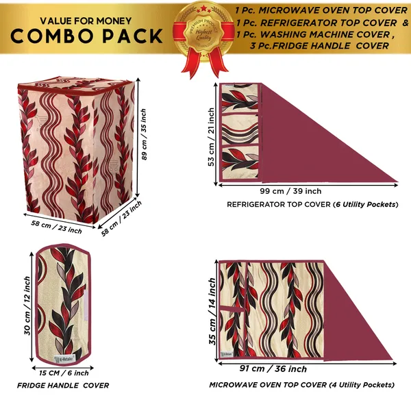 Appliance_Cover_Combo_Set_of_(1_Pc._Fridge_Top_Cover_+_3_Pcs._Fridge_Handle_Cover_+_1_Pc._Microwave_Oven_Top_Cover_+_1_Pc._Top_Load_Washing_Machine_Cover)