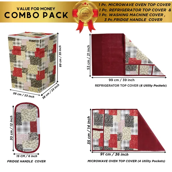 Appliance_Cover_Combo_Set_of_(1_Pc._Fridge_Top_Cover_+_3_Pcs._Fridge_Handle_Cover_+_1_Pc._Microwave_Oven_Top_Cover_+_1_Pc._Top_Load_Washing_Machine_Cover)