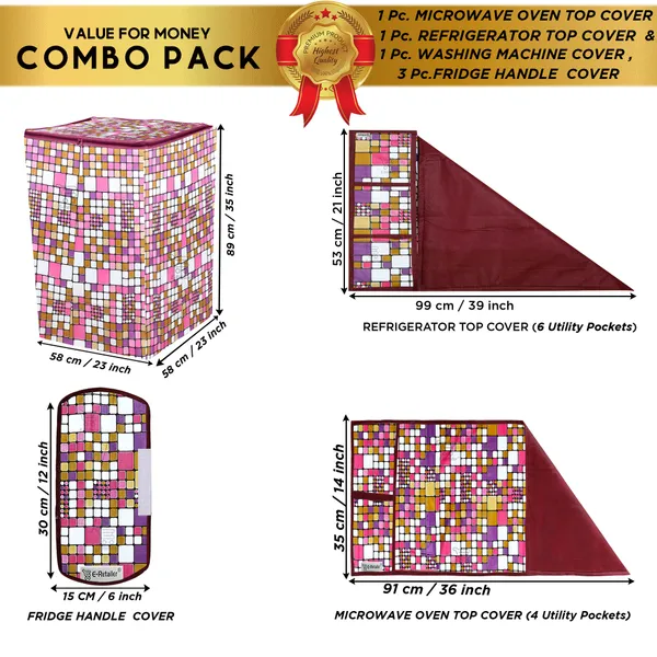 6_Pcs_Of_Cover_Multipurpose_Mats/Fridge_Mats/Refrigerator_Drawer_Mats_(Material-PP,_Color-Red,_Size-17.5X11.5_Inches)