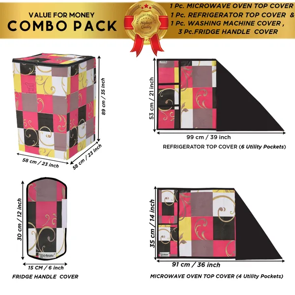 Appliance_Cover_Combo_Set_of_(1_Pc._Fridge_Top_Cover_+_3_Pcs._Fridge_Handle_Cover_+_1_Pc._Microwave_Oven_Top_Cover_+_1_Pc._Top_Load_Washing_Machine_Cover)