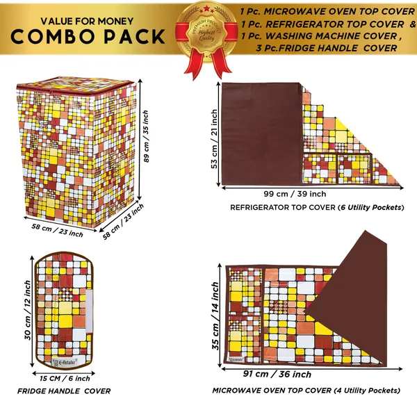 Appliance_Cover_Combo_Set_of_(1_Pc._Fridge_Top_Cover_+_3_Pcs._Fridge_Handle_Cover_+_1_Pc._Microwave_Oven_Top_Cover_+_1_Pc._Top_Load_Washing_Machine_Cover)