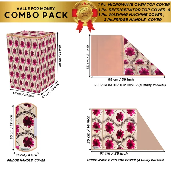 Appliance_Cover_Combo_Set_of_(1_Pc._Fridge_Top_Cover_+_3_Pcs._Fridge_Handle_Cover_+_1_Pc._Microwave_Oven_Top_Cover_+_1_Pc._Top_Load_Washing_Machine_Cover)