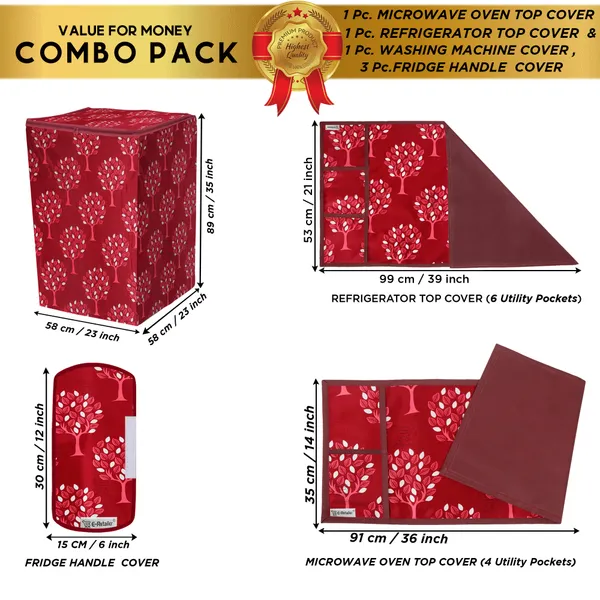 Appliance_Cover_Combo_Set_of_(1_Pc._Fridge_Top_Cover_+_3_Pcs._Fridge_Handle_Cover_+_1_Pc._Microwave_Oven_Top_Cover_+_1_Pc._Top_Load_Washing_Machine_Cover)