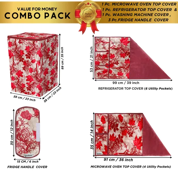 Appliance_Cover_Combo_Set_of_(1_Pc._Fridge_Top_Cover_+_3_Pcs._Fridge_Handle_Cover_+_1_Pc._Microwave_Oven_Top_Cover_+_1_Pc._Top_Load_Washing_Machine_Cover)