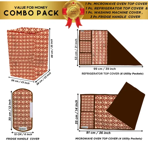 Appliance_Cover_Combo_Set_of_(1_Pc._Fridge_Top_Cover_+_3_Pcs._Fridge_Handle_Cover_+_1_Pc._Microwave_Oven_Top_Cover_+_1_Pc._Top_Load_Washing_Machine_Cover)