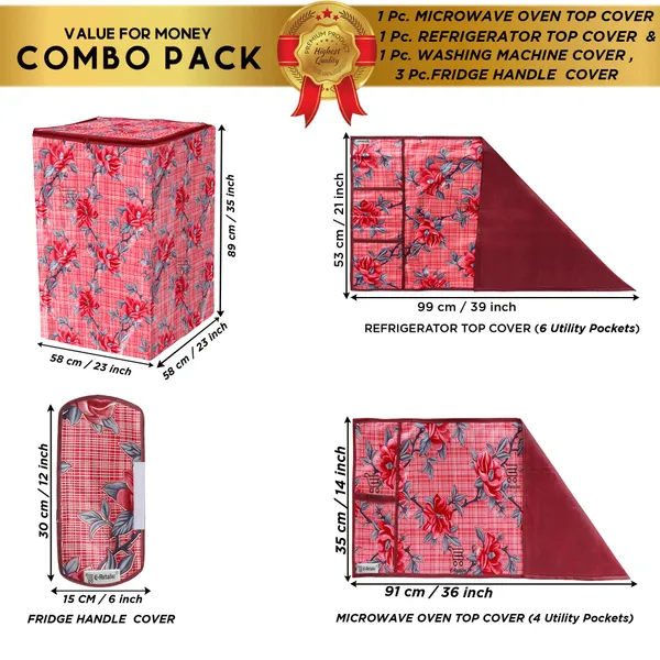 6_Pcs_Of_Cover_Appliance_Cover_Combo_Set_of_(1_Pc._Fridge_Top_Cover_+_6_Pcs._Fridge_Mat)