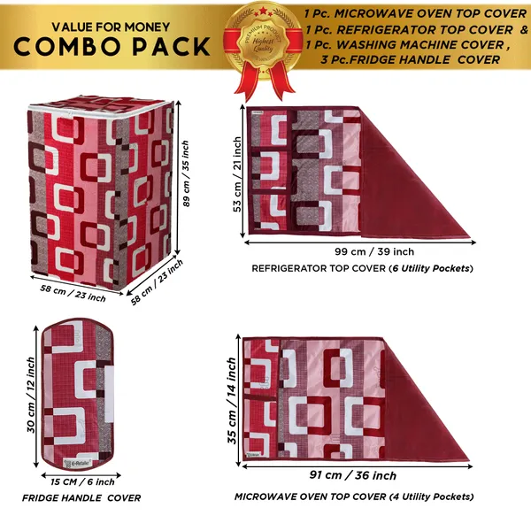 Appliance_Cover_Combo_Set_of_(1_Pc._Fridge_Top_Cover_+_3_Pcs._Fridge_Handle_Cover_+_1_Pc._Microwave_Oven_Top_Cover_+_1_Pc._Top_Load_Washing_Machine_Cover)