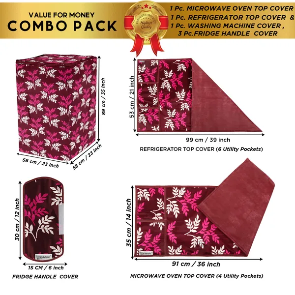 Appliance_Cover_Combo_Set_of_(1_Pc._Fridge_Top_Cover_+_3_Pcs._Fridge_Handle_Cover_+_1_Pc._Microwave_Oven_Top_Cover_+_1_Pc._Top_Load_Washing_Machine_Cover)
