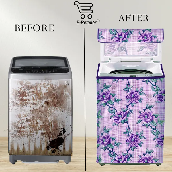 6_Pcs_Of_Cover_Appliances_Cover_Combo_Set_of_(1_Pc._Fridge_Top_Cover_+_1_Pc._Fridge_Handle_Cover_+_6_Pcs._Fridge_Mat_+_1_Pc._Wall_Hanging_Storage_Organizer)