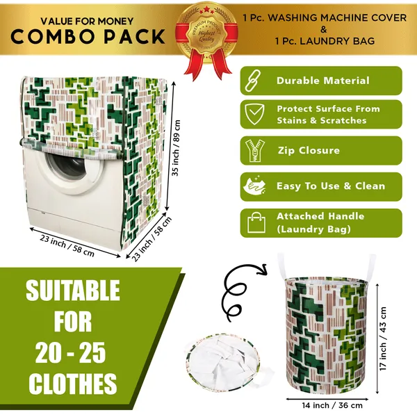 6_Pcs_Of_Cover_Appliances_Cover_Combo_Set_of_(1_Pc._Fridge_Top_Cover_+_1_Pc._Fridge_Handle_Cover_+_1_Pc._Microwave_Oven_Cover_+_6_Pcs._Fridge_Mat_+_1_Pc._Wall_Hanging_Storage_Organizer)
