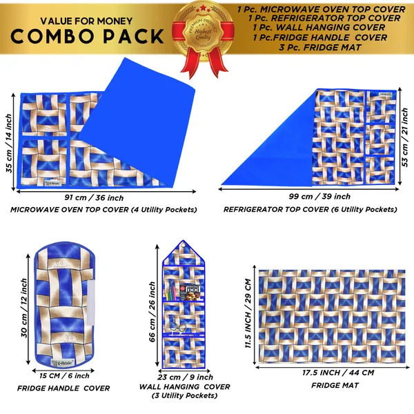 Appliances_Cover_Combo_Set_of_(1_Pc._Fridge_Top_Cover_+_1_Pc._Fridge_Handle_Cover_+_1_Pc._Microwave_Oven_Cover_+_3_Pcs._Fridge_Mat_+_1_Pc._Wall_Hanging_Storage_Organizer)