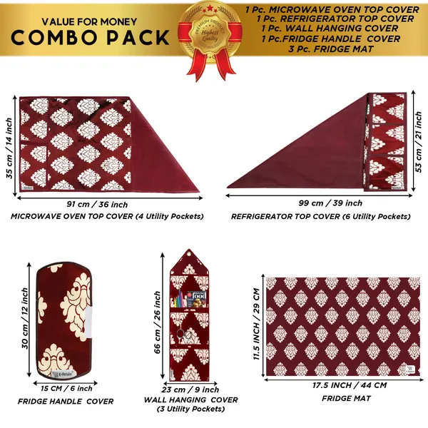 Appliances_Cover_Combo_Set_of_(1_Pc._Fridge_Top_Cover_+_1_Pc._Fridge_Handle_Cover_+_1_Pc._Microwave_Oven_Cover_+_3_Pcs._Fridge_Mat_+_1_Pc._Wall_Hanging_Storage_Organizer)