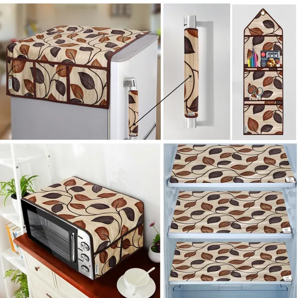 Appliances_Cover_Combo_Set_of_(1_Pc._Fridge_Top_Cover_+_1_Pc._Fridge_Handle_Cover_+_1_Pc._Microwave_Oven_Cover_+_3_Pcs._Fridge_Mat_+_1_Pc._Wall_Hanging_Storage_Organizer)