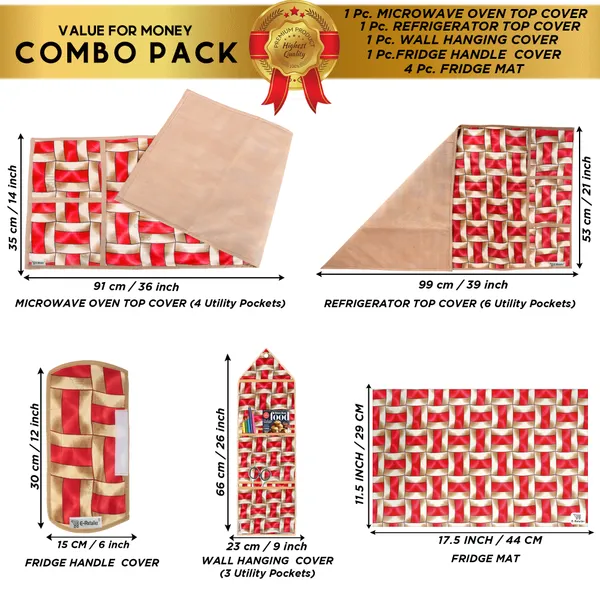 Appliances_Cover_Combo_Set_of_(1_Pc._Fridge_Top_Cover_+_1_Pc._Fridge_Handle_Cover_+_1_Pc._Microwave_Oven_Cover_+_4_Pcs._Fridge_Mat_+_1_Pc._Wall_Hanging_Storage_Organizer)