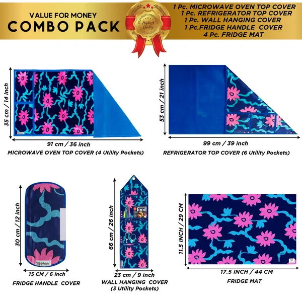 Appliances_Cover_Combo_Set_of_(1_Pc._Fridge_Top_Cover_+_1_Pc._Fridge_Handle_Cover_+_1_Pc._Microwave_Oven_Cover_+_4_Pcs._Fridge_Mat_+_1_Pc._Wall_Hanging_Storage_Organizer)