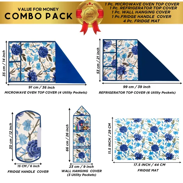 Appliances_Cover_Combo_Set_of_(1_Pc._Fridge_Top_Cover_+_1_Pc._Fridge_Handle_Cover_+_1_Pc._Microwave_Oven_Cover_+_4_Pcs._Fridge_Mat_+_1_Pc._Wall_Hanging_Storage_Organizer)