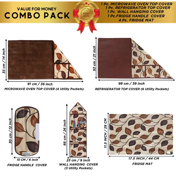 Appliances_Cover_Combo_Set_of_(1_Pc._Fridge_Top_Cover_+_1_Pc._Fridge_Handle_Cover_+_1_Pc._Microwave_Oven_Cover_+_4_Pcs._Fridge_Mat_+_1_Pc._Wall_Hanging_Storage_Organizer)
