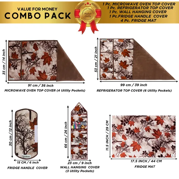 Appliances_Cover_Combo_Set_of_(1_Pc._Fridge_Top_Cover_+_1_Pc._Fridge_Handle_Cover_+_1_Pc._Microwave_Oven_Cover_+_4_Pcs._Fridge_Mat_+_1_Pc._Wall_Hanging_Storage_Organizer)