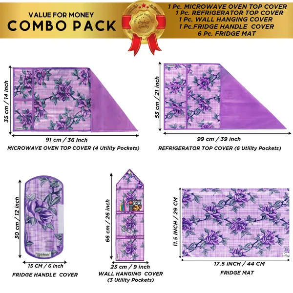 Appliances_Cover_Combo_Set_of_(1_Pc._Fridge_Top_Cover_+_1_Pc._Fridge_Handle_Cover_+_1_Pc._Microwave_Oven_Cover_+_6_Pcs._Fridge_Mat_+_1_Pc._Wall_Hanging_Storage_Organizer)