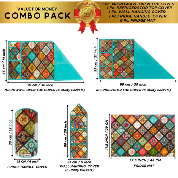 Appliances_Cover_Combo_Set_of_(1_Pc._Fridge_Top_Cover_+_1_Pc._Fridge_Handle_Cover_+_1_Pc._Microwave_Oven_Cover_+_6_Pcs._Fridge_Mat_+_1_Pc._Wall_Hanging_Storage_Organizer)