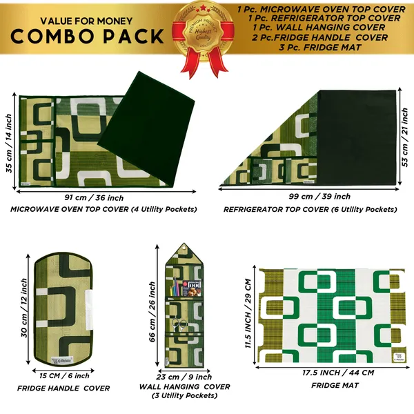 Appliances_Cover_Combo_Set_of_(1_Pc._Fridge_Top_Cover_+_2_Pcs._Fridge_Handle_Cover_+_1_Pc._Microwave_Oven_Cover_+_3_Pcs._Fridge_Mat_+_1_Pc._Wall_Hanging_Storage_Organizer)
