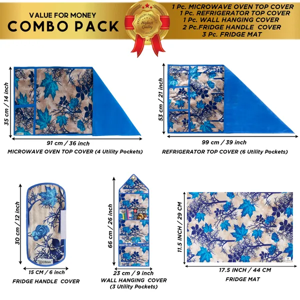 Appliances_Cover_Combo_Set_of_(1_Pc._Fridge_Top_Cover_+_2_Pcs._Fridge_Handle_Cover_+_1_Pc._Microwave_Oven_Cover_+_3_Pcs._Fridge_Mat_+_1_Pc._Wall_Hanging_Storage_Organizer)