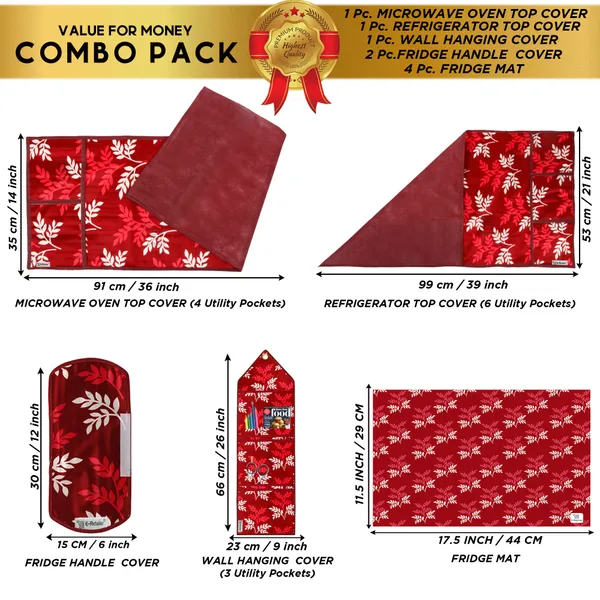Appliances_Cover_Combo_Set_of_(1_Pc._Fridge_Top_Cover_+_2_Pcs._Fridge_Handle_Cover_+_1_Pc._Microwave_Oven_Cover_+_4_Pcs._Fridge_Mat_+_1_Pc._Wall_Hanging_Storage_Organizer)