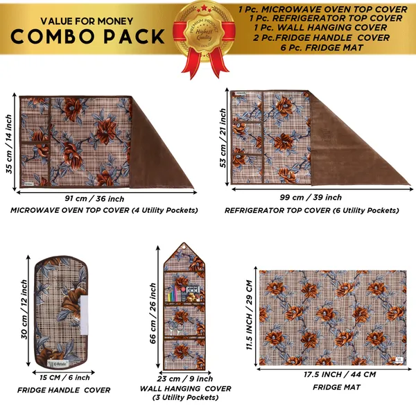 Appliances_Cover_Combo_Set_of_(1_Pc._Fridge_Top_Cover_+_2_Pcs._Fridge_Handle_Cover_+_1_Pc._Microwave_Oven_Cover_+_6_Pcs._Fridge_Mat_+_1_Pc._Wall_Hanging_Storage_Organizer)