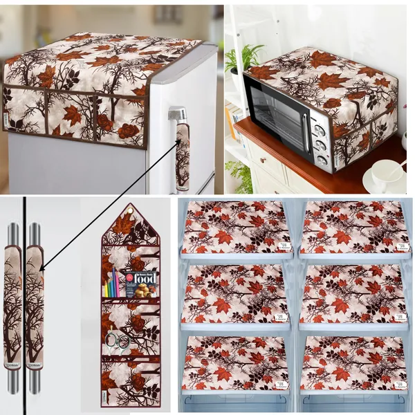 Appliances_Cover_Combo_Set_of_(1_Pc._Fridge_Top_Cover_+_2_Pcs._Fridge_Handle_Cover_+_1_Pc._Microwave_Oven_Cover_+_6_Pcs._Fridge_Mat_+_1_Pc._Wall_Hanging_Storage_Organizer)