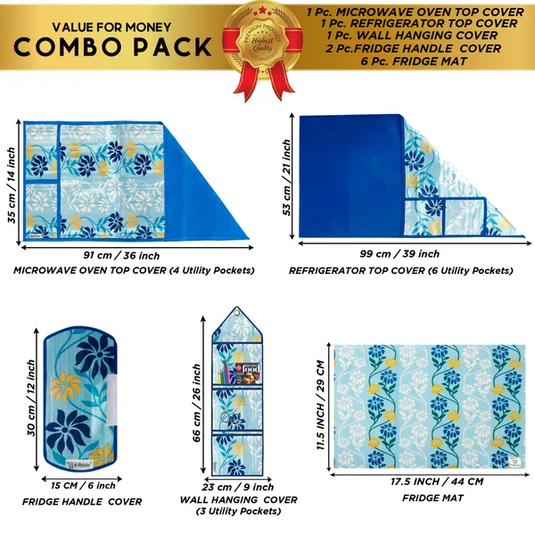 Appliances_Cover_Combo_Set_of_(1_Pc._Fridge_Top_Cover_+_2_Pcs._Fridge_Handle_Cover_+_1_Pc._Microwave_Oven_Cover_+_6_Pcs._Fridge_Mat_+_1_Pc._Wall_Hanging_Storage_Organizer)