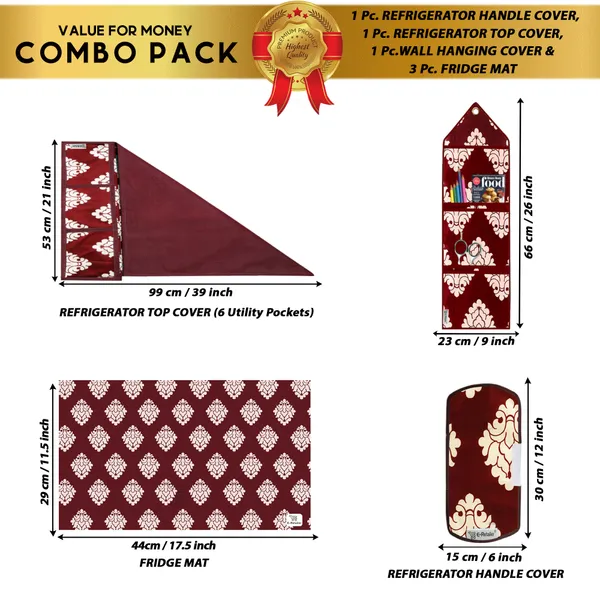 Appliances_Cover_Combo_Set_of_(1_Pc._Fridge_Top_Cover_+_1_Pc._Fridge_Handle_Cover_+_3_Pcs._Fridge_Mat_+_1_Pc._Wall_Hanging_Storage_Organizer)