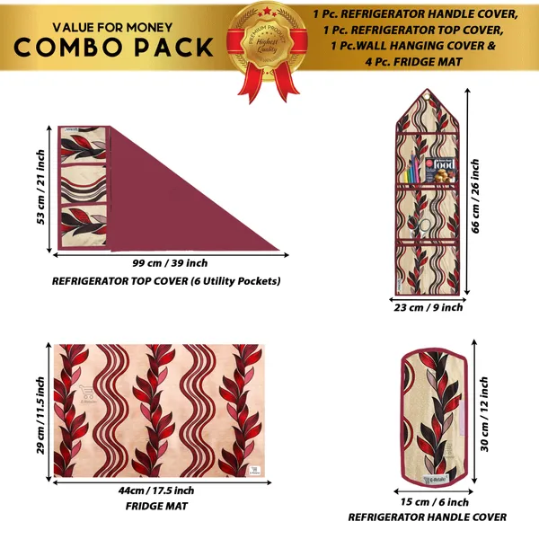 Appliances_Cover_Combo_Set_of_(1_Pc._Fridge_Top_Cover_+_1_Pc._Fridge_Handle_Cover_+_4_Pcs._Fridge_Mat_+_1_Pc._Wall_Hanging_Storage_Organizer)