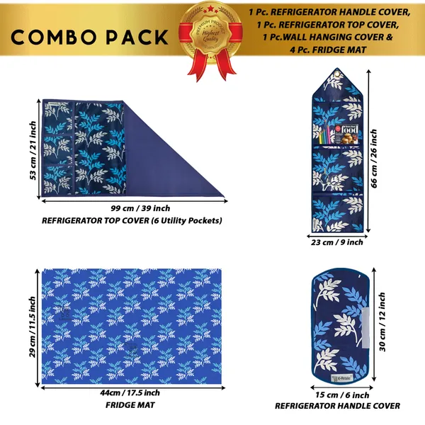 Appliances_Cover_Combo_Set_of_(1_Pc._Fridge_Top_Cover_+_1_Pc._Fridge_Handle_Cover_+_4_Pcs._Fridge_Mat_+_1_Pc._Wall_Hanging_Storage_Organizer)