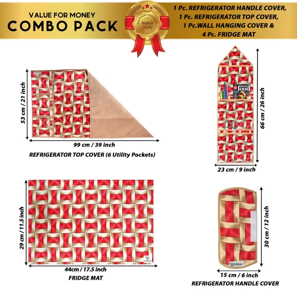 Appliances_Cover_Combo_Set_of_(1_Pc._Fridge_Top_Cover_+_1_Pc._Fridge_Handle_Cover_+_4_Pcs._Fridge_Mat_+_1_Pc._Wall_Hanging_Storage_Organizer)