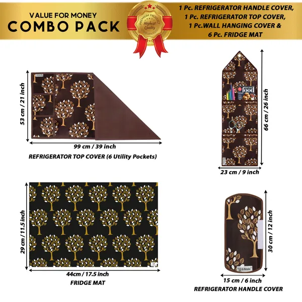 Appliances_Cover_Combo_Set_of_(1_Pc._Fridge_Top_Cover_+_1_Pc._Fridge_Handle_Cover_+_6_Pcs._Fridge_Mat_+_1_Pc._Wall_Hanging_Storage_Organizer)