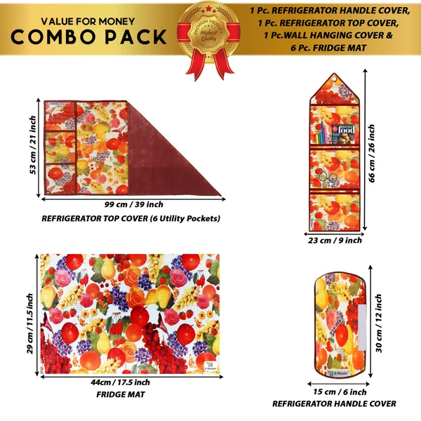 Appliances_Cover_Combo_Set_of_(1_Pc._Fridge_Top_Cover_+_1_Pc._Fridge_Handle_Cover_+_6_Pcs._Fridge_Mat_+_1_Pc._Wall_Hanging_Storage_Organizer)