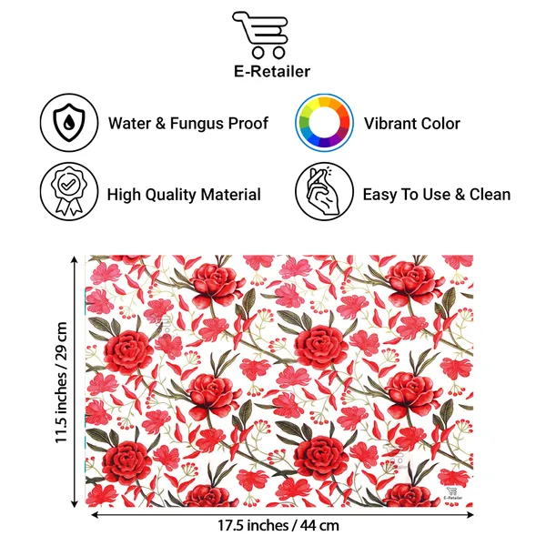 6_Pcs_Of_Cover_Multipurpose_Mats/Fridge_Mats/Refrigerator_Drawer_Mats_(Material-PP,_Color-Red,_Size-17.5X11.5_Inches)