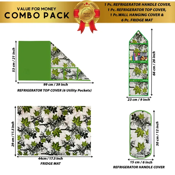 Appliances_Cover_Combo_Set_of_(1_Pc._Fridge_Top_Cover_+_1_Pc._Fridge_Handle_Cover_+_6_Pcs._Fridge_Mat_+_1_Pc._Wall_Hanging_Storage_Organizer)