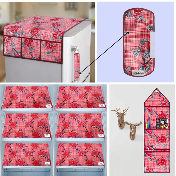 Appliances_Cover_Combo_Set_of_(1_Pc._Fridge_Top_Cover_+_1_Pc._Fridge_Handle_Cover_+_6_Pcs._Fridge_Mat_+_1_Pc._Wall_Hanging_Storage_Organizer)