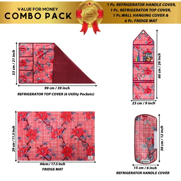 Appliances_Cover_Combo_Set_of_(1_Pc._Fridge_Top_Cover_+_1_Pc._Fridge_Handle_Cover_+_6_Pcs._Fridge_Mat_+_1_Pc._Wall_Hanging_Storage_Organizer)
