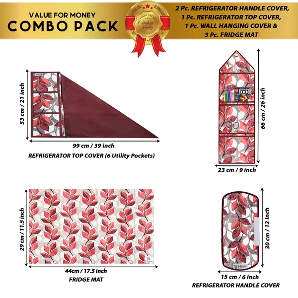 Appliances_Cover_Combo_Set_of_(1_Pc._Fridge_Top_Cover_+_2_Pcs._Fridge_Handle_Cover_+_3_Pcs._Fridge_Mat_+_1_Pc._Wall_Hanging_Storage_Organizer)