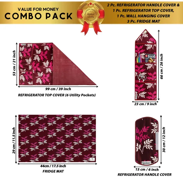 Appliances_Cover_Combo_Set_of_(1_Pc._Fridge_Top_Cover_+_2_Pcs._Fridge_Handle_Cover_+_3_Pcs._Fridge_Mat_+_1_Pc._Wall_Hanging_Storage_Organizer)